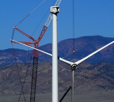 Wind turbine installation in Millford, Utah. Photo credit: Rob Adams